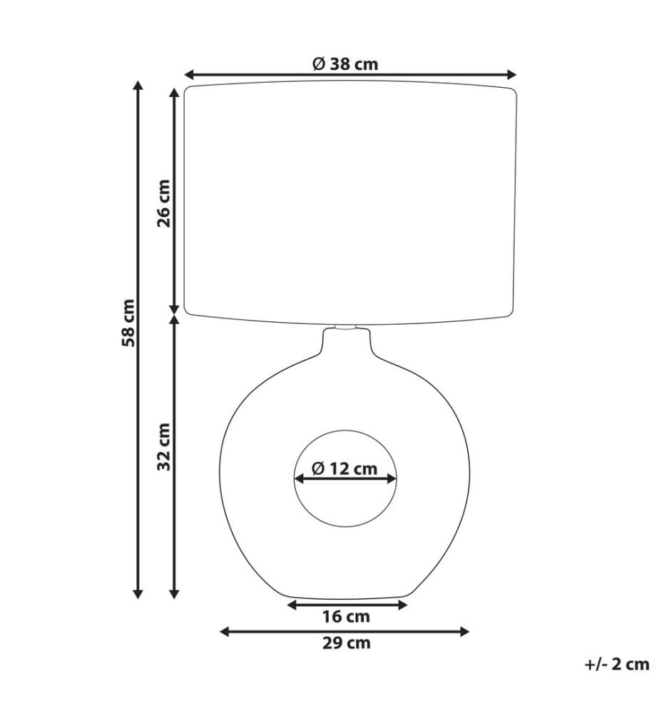 Table Lamp VENTA Ceramic White