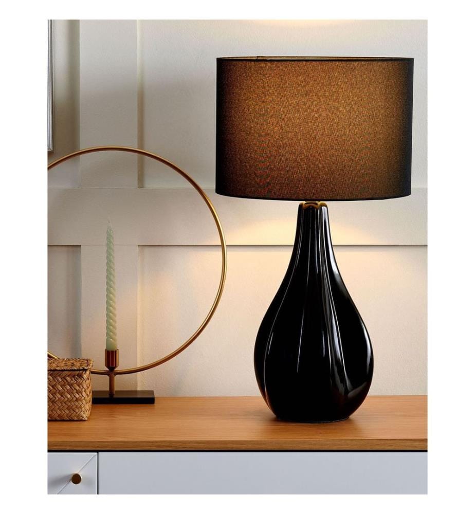 Table Lamp SANTEE Porcelain Black