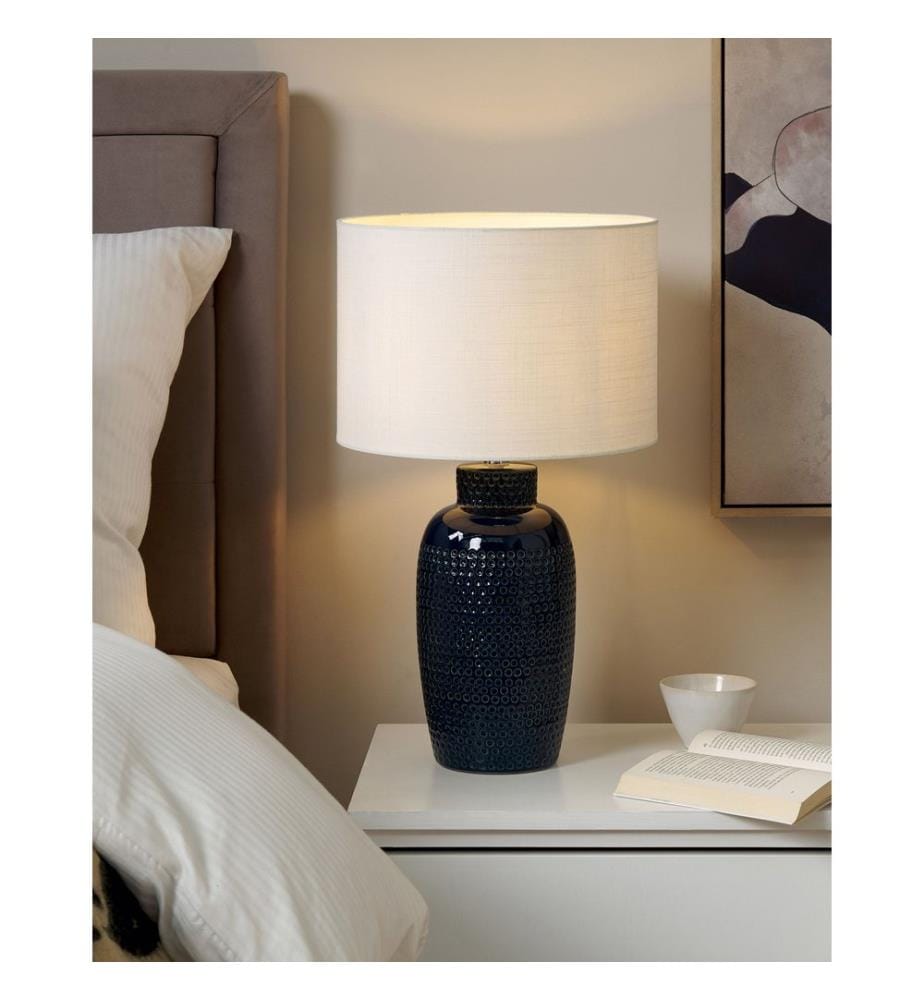Table Lamp PERLIS Ceramic Navy Blue