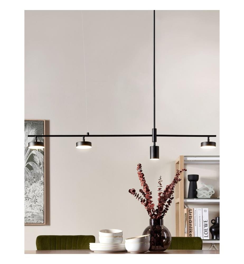 Lampadario a LED FOYLE Metallo Nero