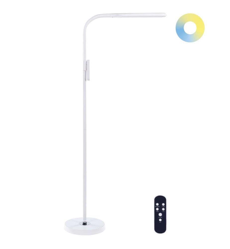 Lampadaire LED ARIES Avec télécommande Avec variateur Métal Blanc