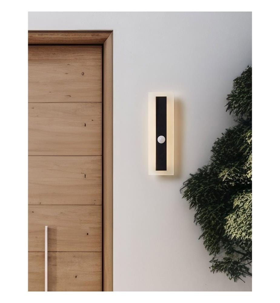 Outdoor LED Wall Light SAVANE with Motion Sensor Black