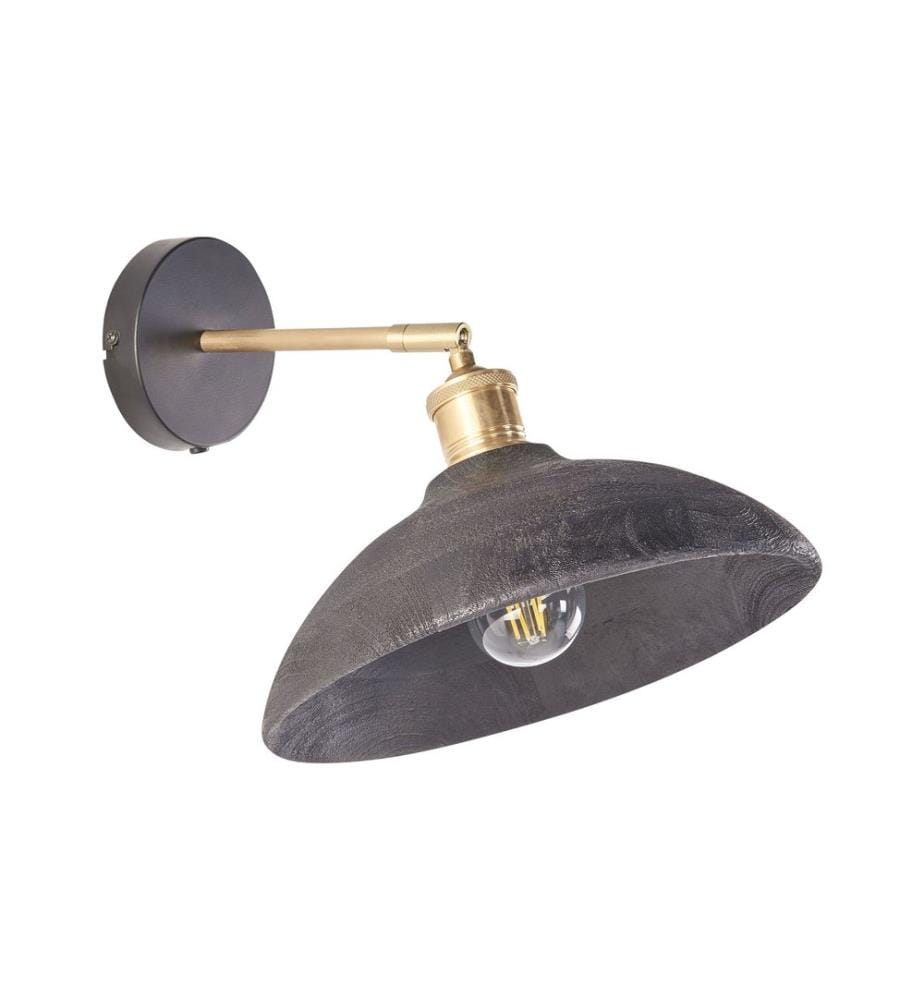 Wall Lamp YERALA Adjustable Mango Wood Black