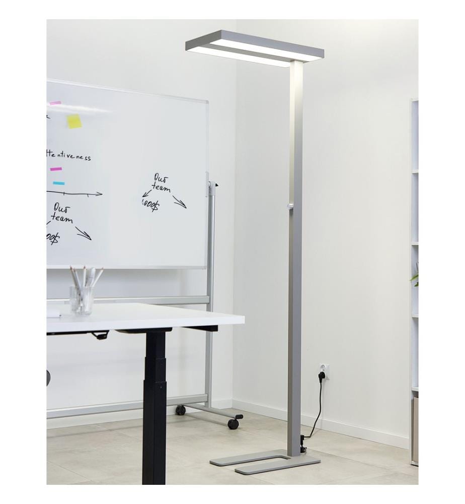 LED Stehlampe TAURUS mit Dimmer Metall Silber