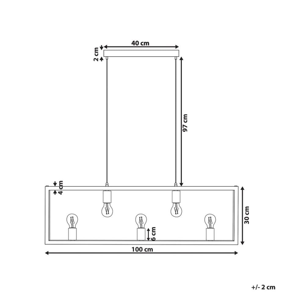 Lampadario BAYAS Metallo Ottone