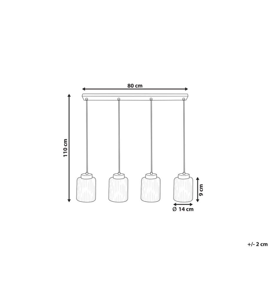 Pendant Lamp CAUDELO Metal Black/ White