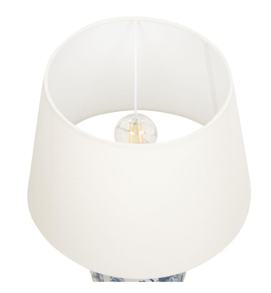 Table Lamp BELUSO Porcelain White/ Blue