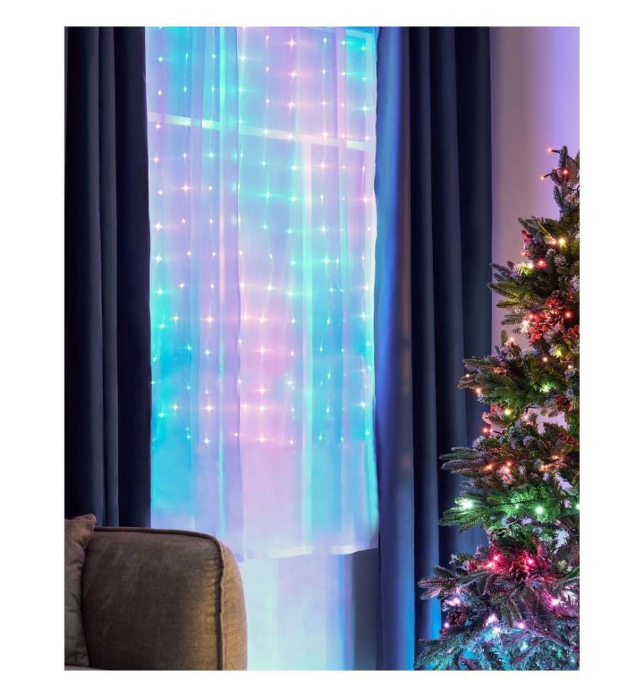 Lichtervorhang Smart LED mit App KULUSUK 150 x 320 cm Bunt