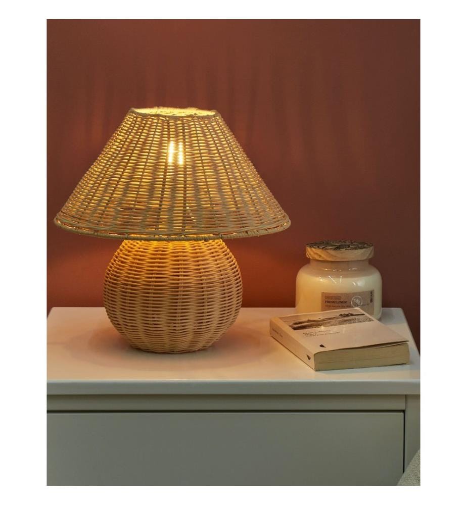 Table Lamp CINDER Rattan Natural