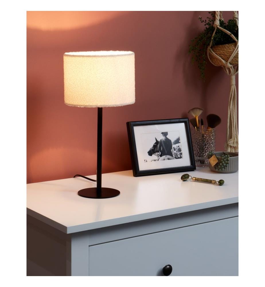 Table Lamp VINAZCO Boucle White