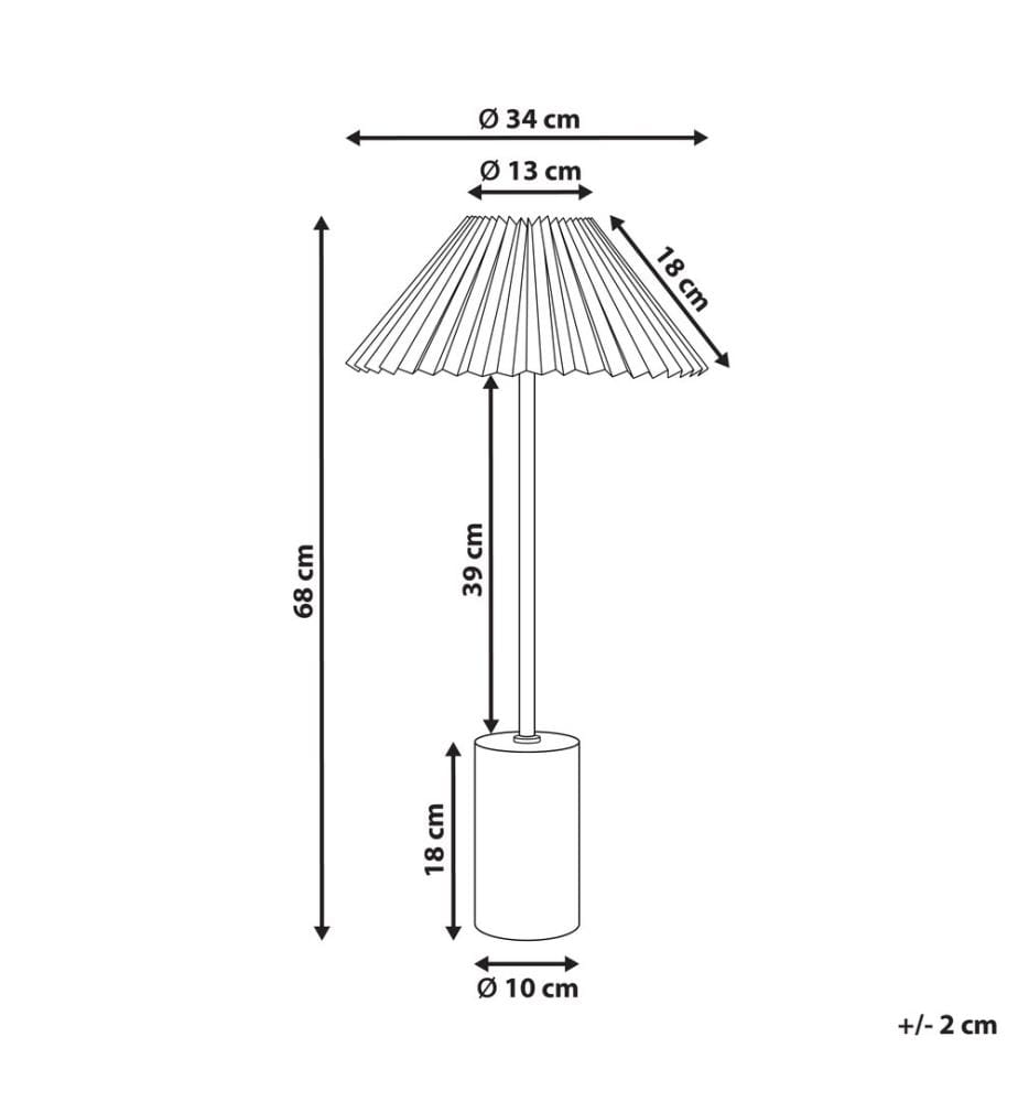 Tischlampe BALUARTE Kunstleinen Beige