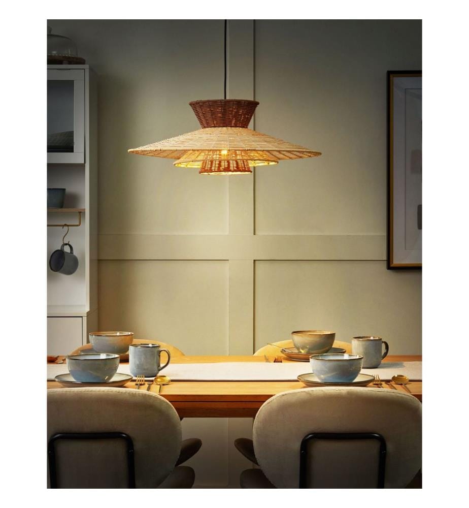 Lampe suspension KABOMPO Rotin Marron
