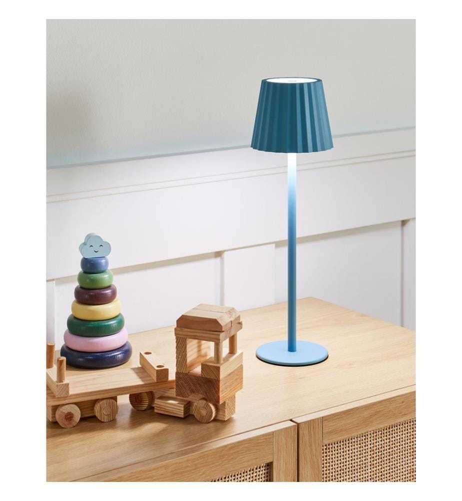 Table Lamp POMBEIRO Metal Light Blue