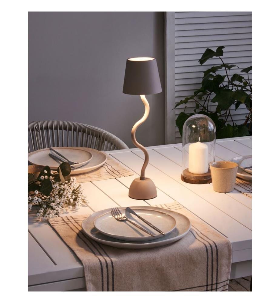 Wireless LED Table Lamp VOUGA with Dimmer Metal Beige