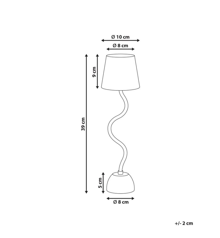 Wireless LED Table Lamp VOUGA with Dimmer Metal Beige