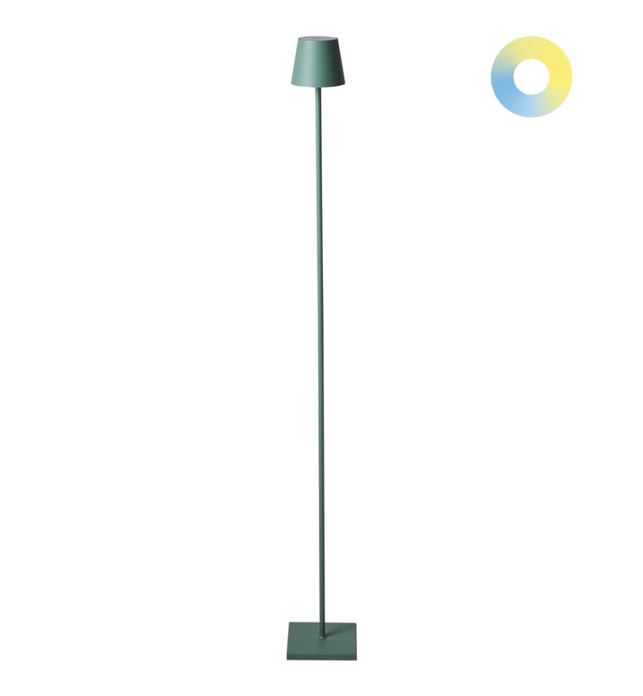 Kabellose LED Stehlampe GAVARRESA mit Dimmer Metall Grün