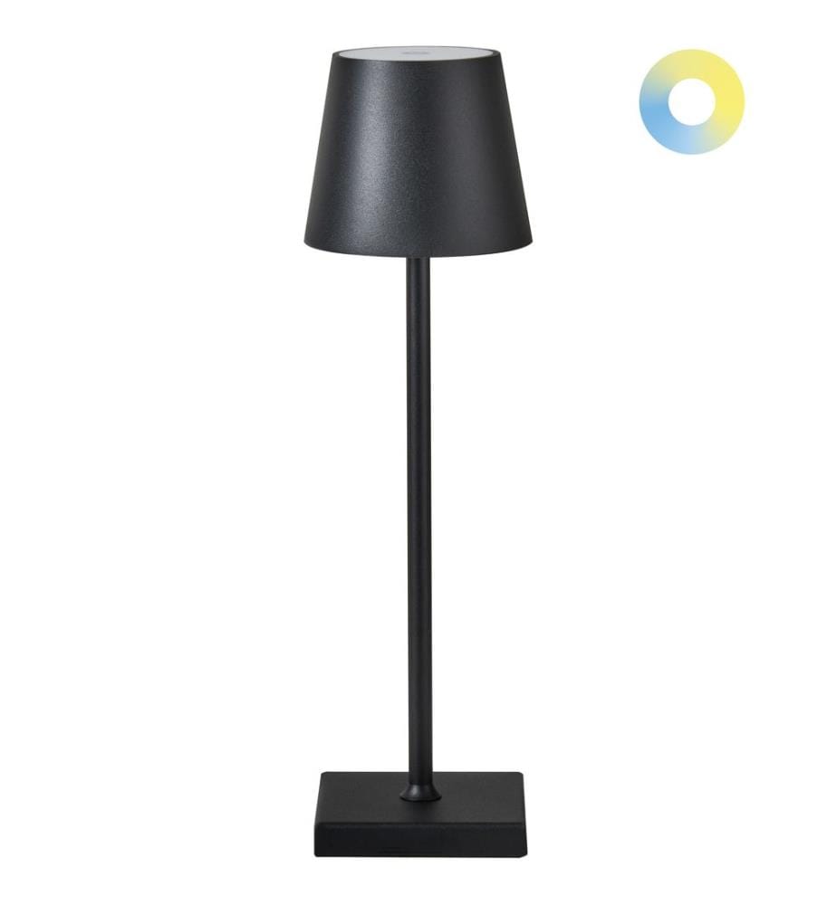 Wireless LED Table Lamp BACEIRO with Dimmer Metal Black