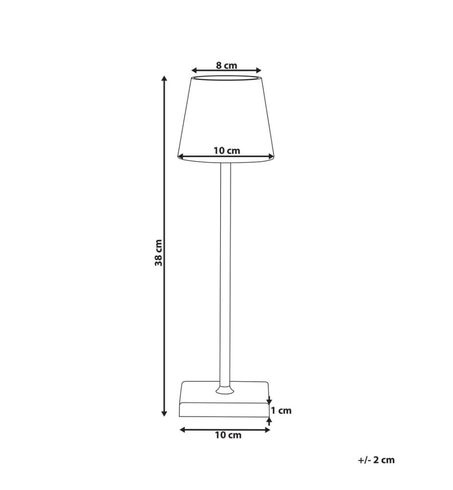 Wireless LED Table Lamp BACEIRO with Dimmer Metal White
