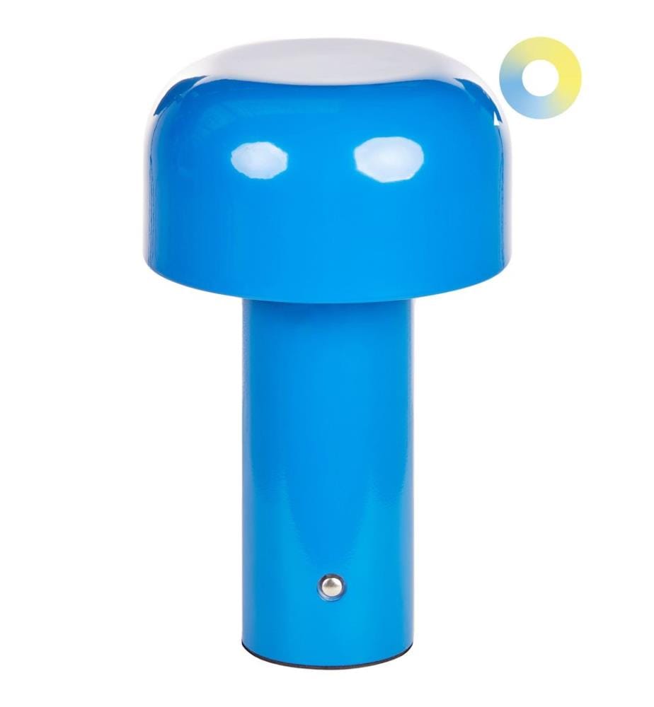 Wireless LED Table Lamp BESOS with Dimmer Metal Blue