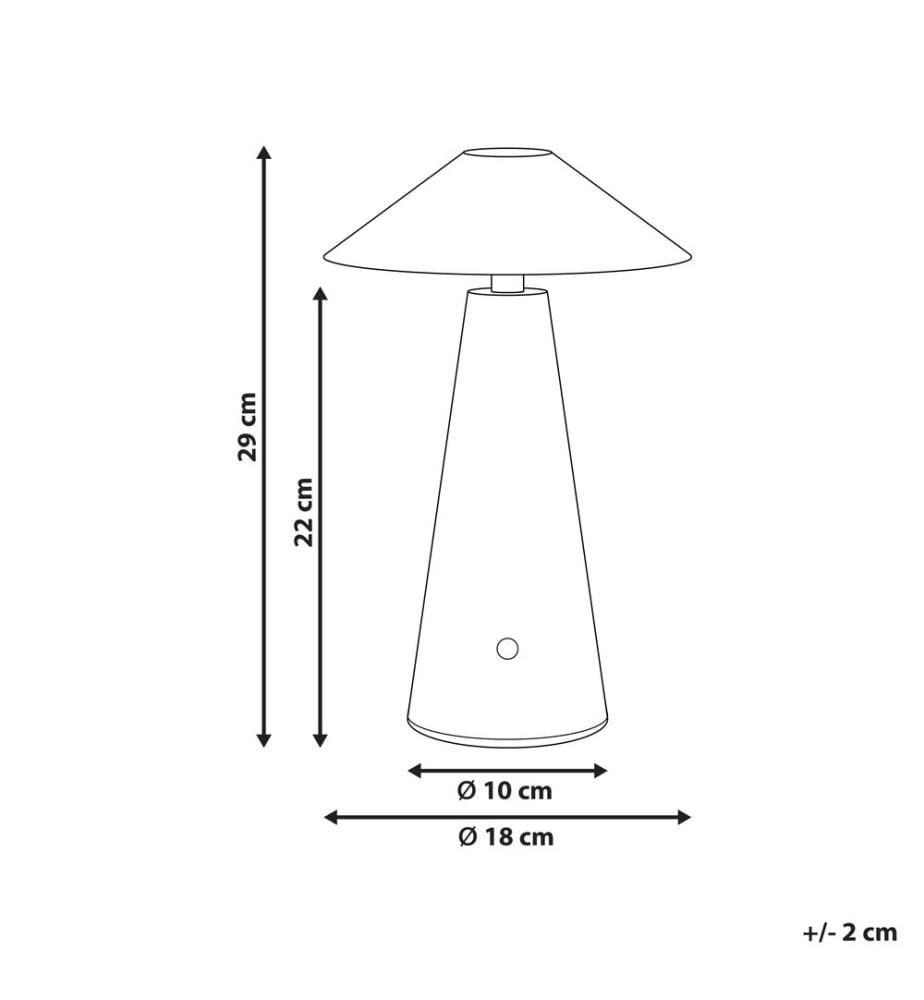 Wireless LED Table Lamp APAYAO with Dimmer Metal Green