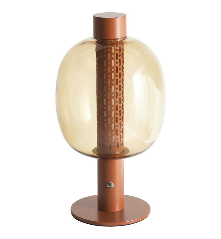 Wireless LED Table Lamp PULANGI with Dimmer Metal Brown