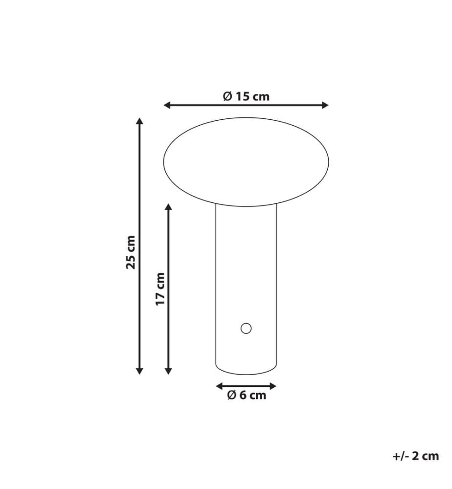 Wireless LED Table Lamp BUAYAN with Dimmer Metal White
