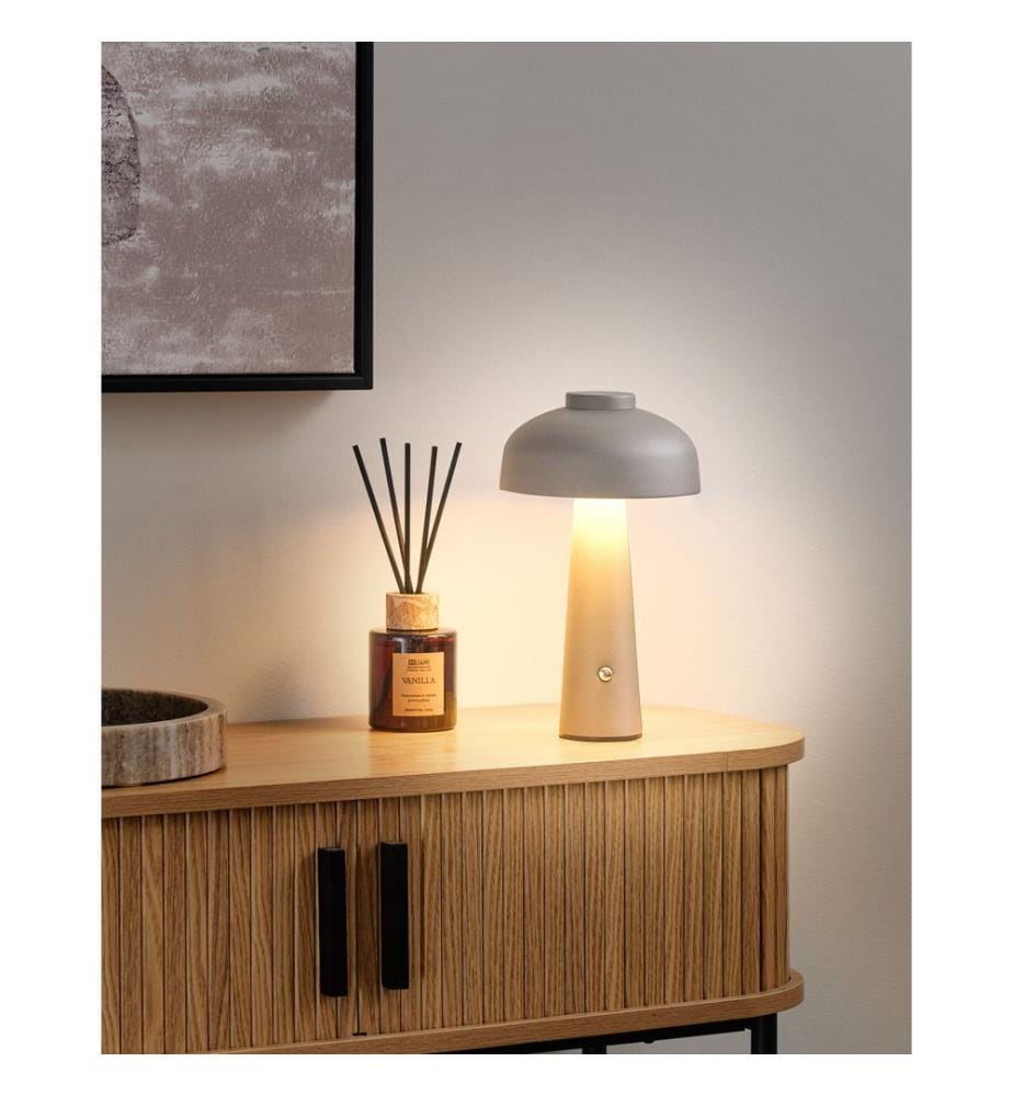 Wireless LED Table Lamp AGUSAN with Dimmer Metal Grey