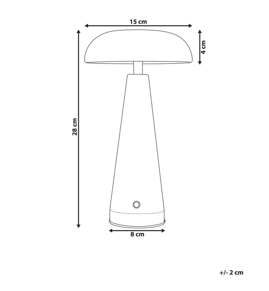 Wireless LED Table Lamp BOCONO with Dimmer Metal Black