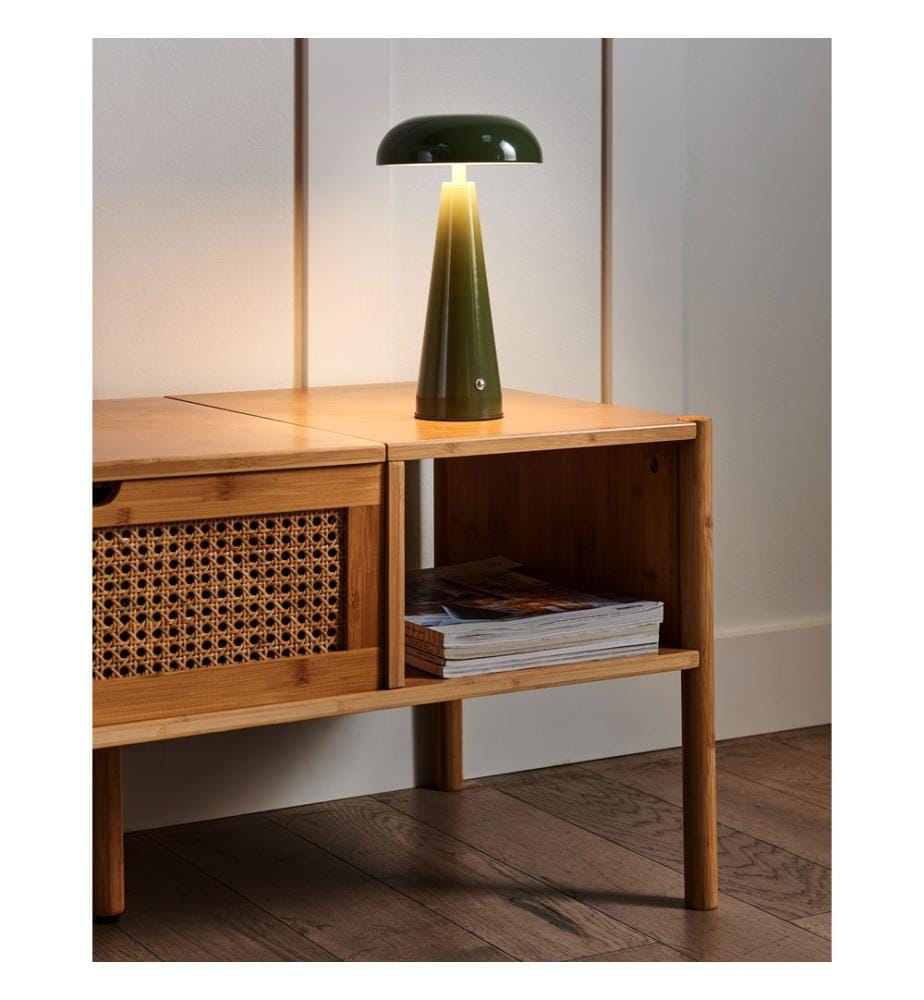 Wireless LED Table Lamp BOCONO with Dimmer Metal Green
