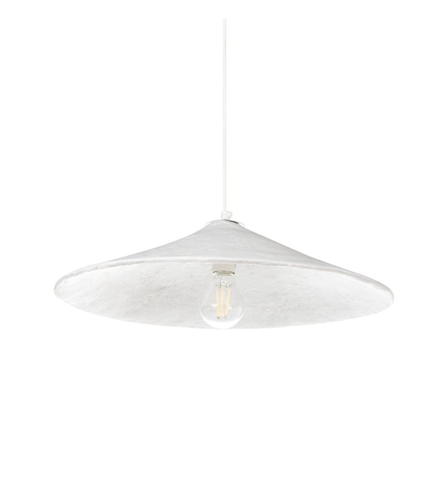 Pendant Lamp PORONGOS Papier-Mâché White