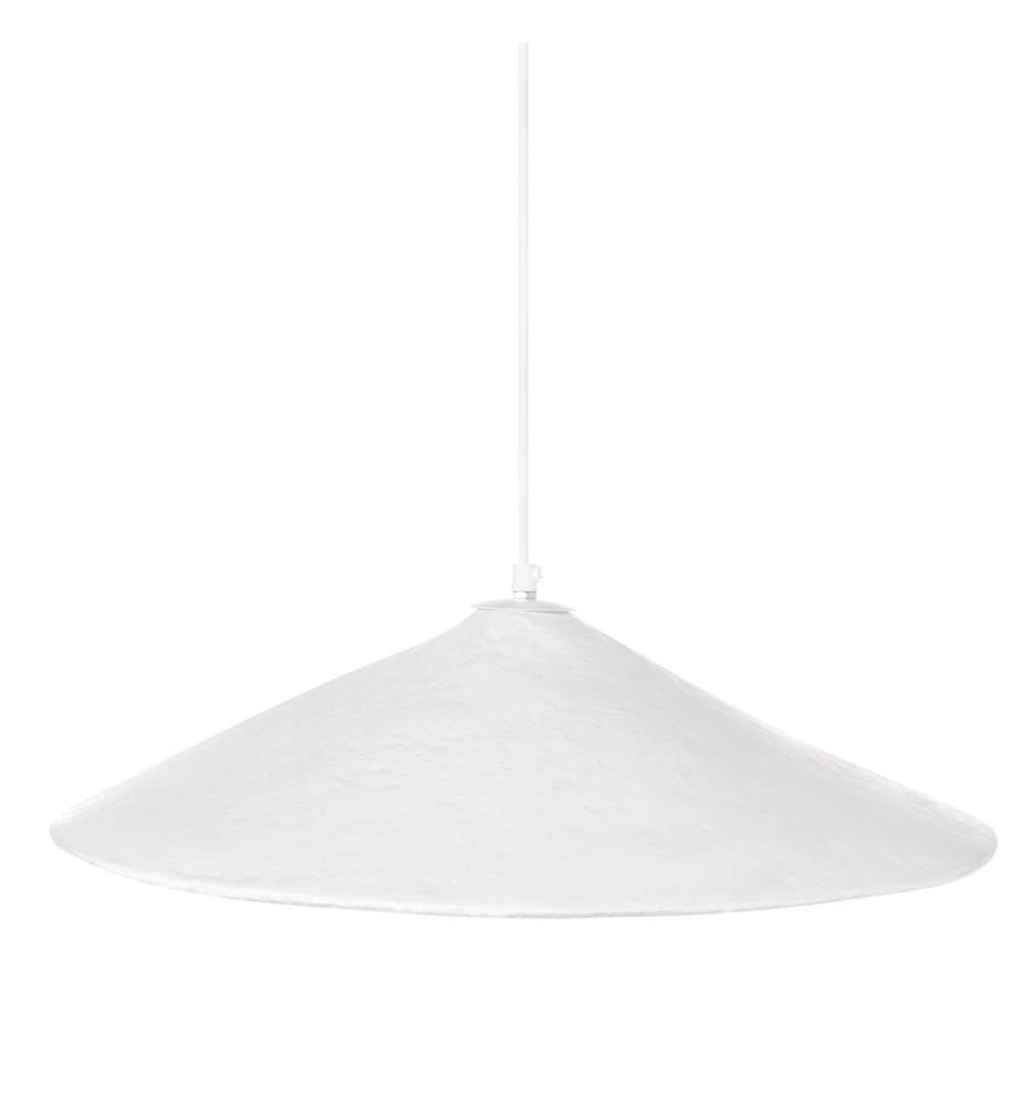 Pendant Lamp PORONGOS Papier-Mâché White