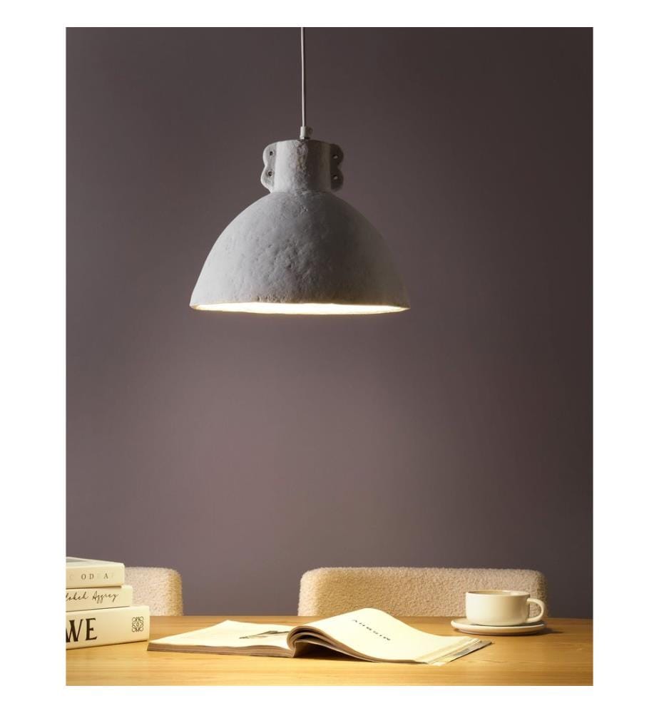 Pendant Lamp MIGUELETE Papier-Mâché White