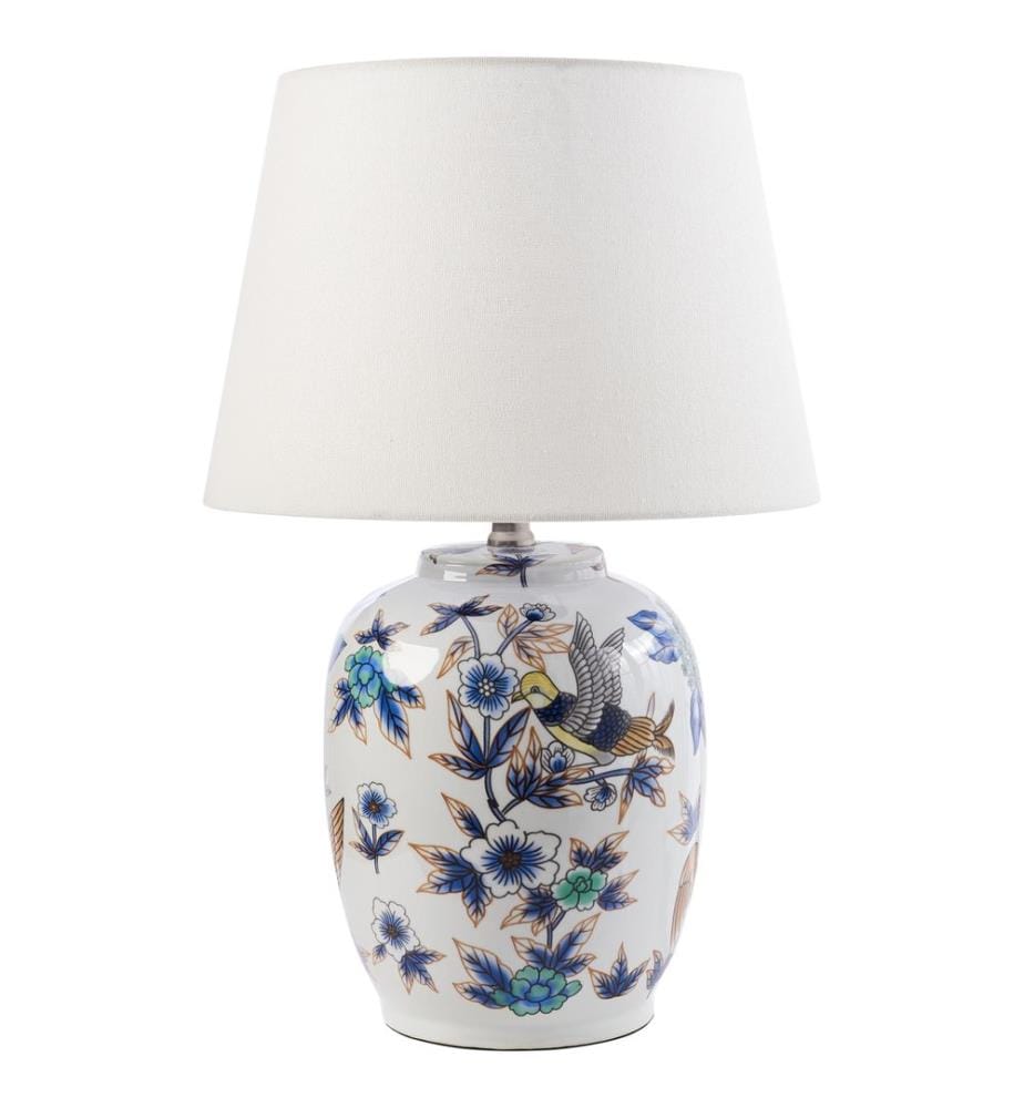 Table Lamp SUNJA Porcelain White/ Blue