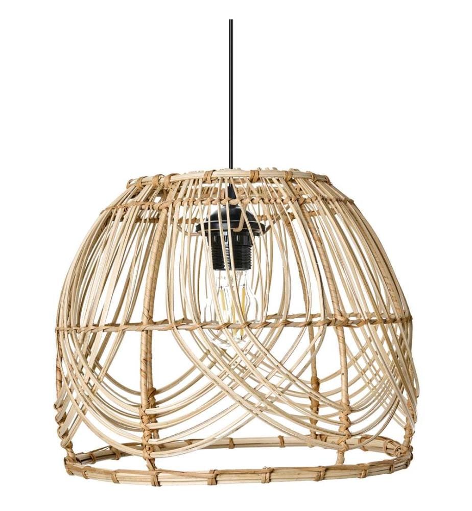 Lampe suspension POSTRERO Rotin Naturel