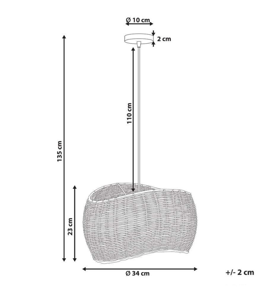 Pendant Lamp COAMO Rattan Natural