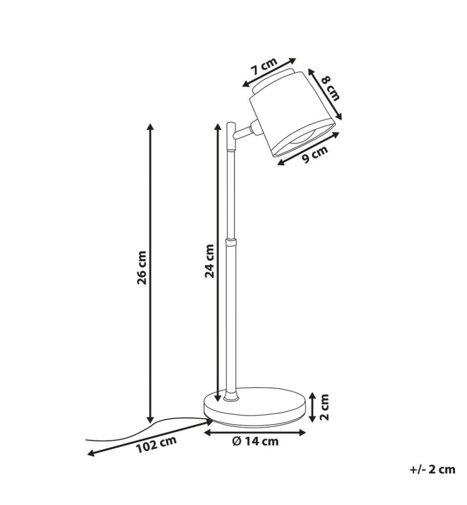 Lampe de bureau LED LIBRA Avec variateur Blanc