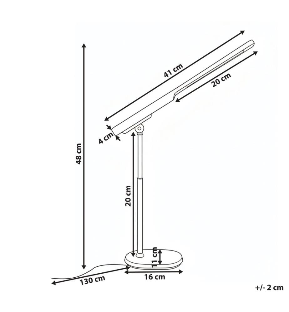 Lampe de bureau LED TUCANA Avec variateur Blanc