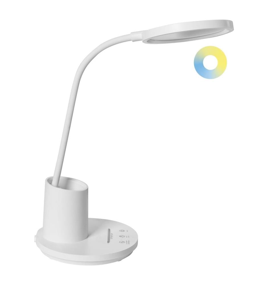 Lampe de bureau LED VELA Avec variateur Blanc