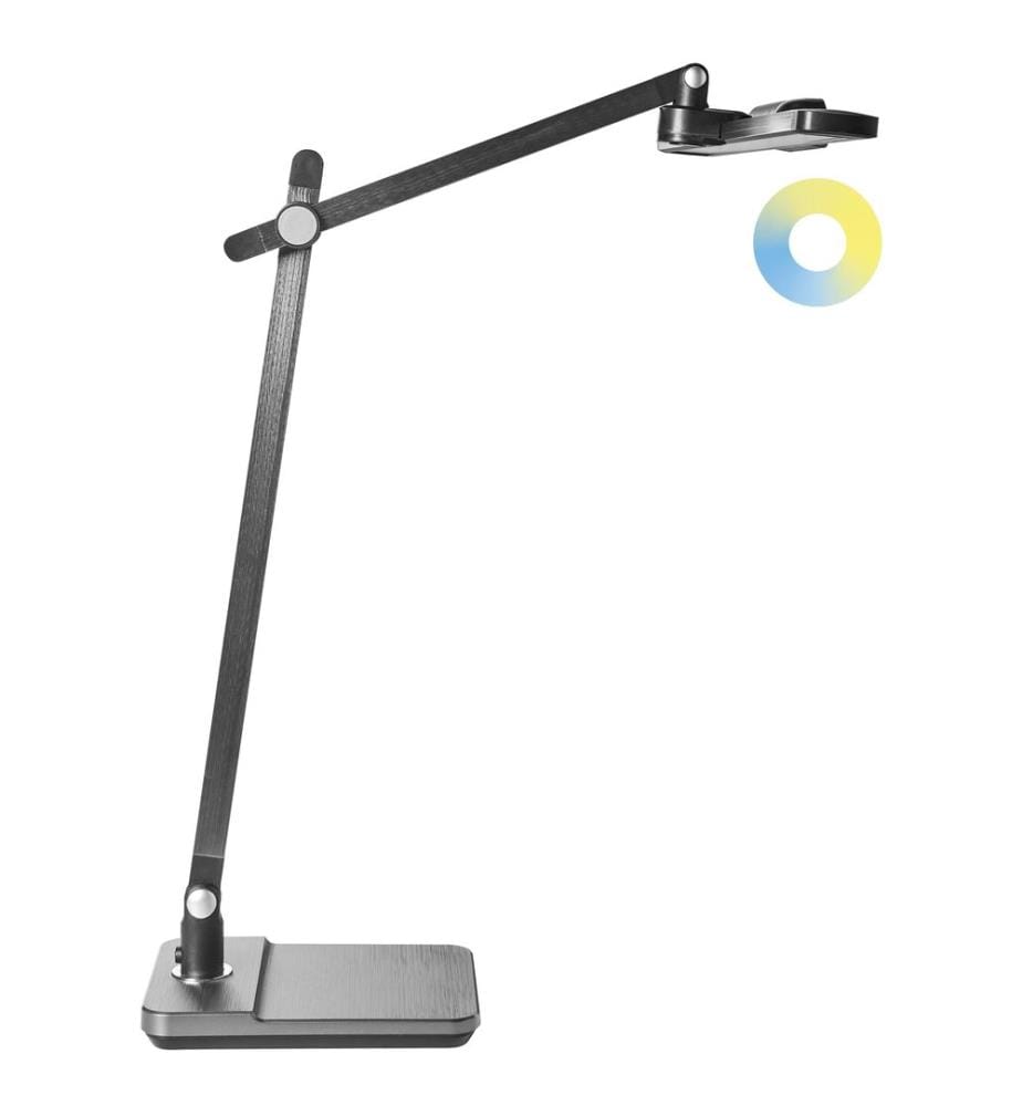 LED Schreibtischlampe SERPENS mit Dimmer Grau