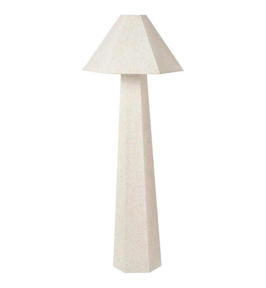 Lampadaire DEMBI Lin synthétique Beige clair