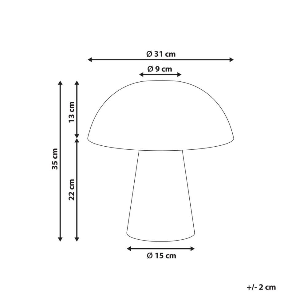 Lampe à poser Champignon ALERO Rotin Naturel
