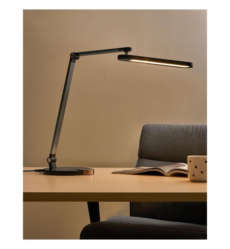 Lampada da scrivania a LED CAROY con Caricatore wireless Nero