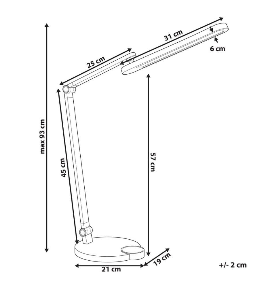 Lampada da scrivania a LED CAROY con Caricatore wireless Nero
