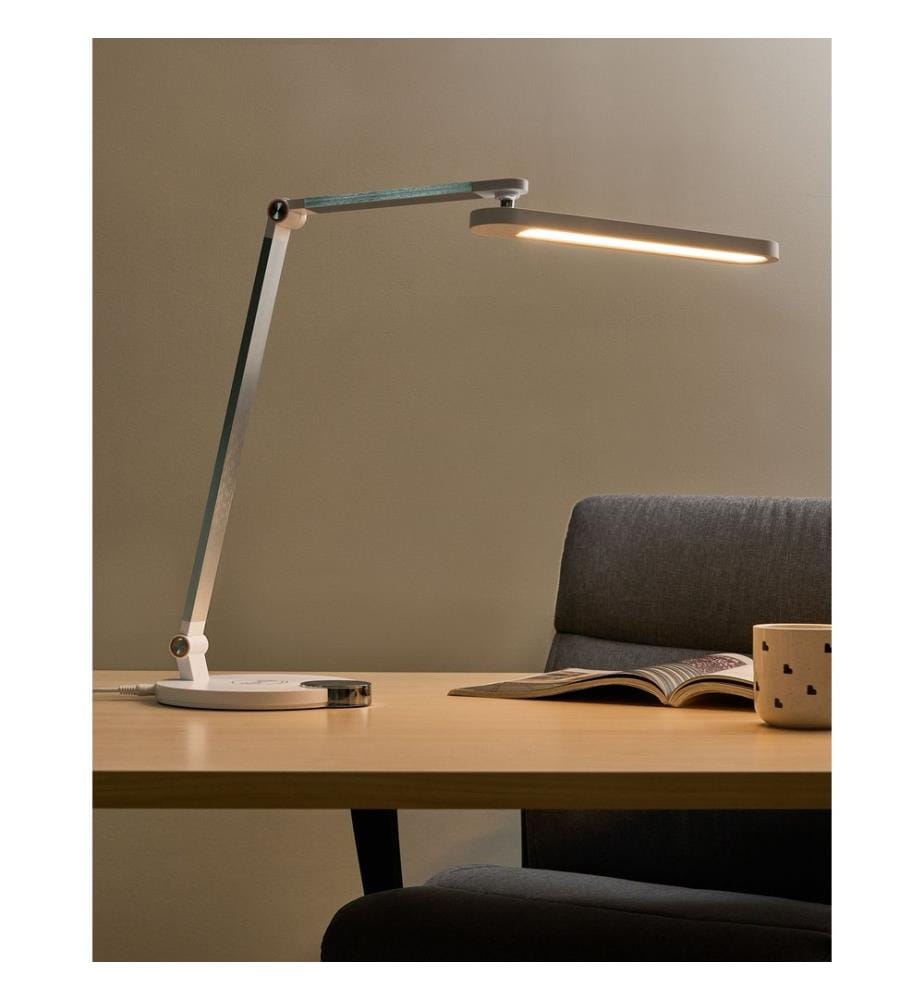 LED Desk Lamp CAROY with Wireless Charger White
