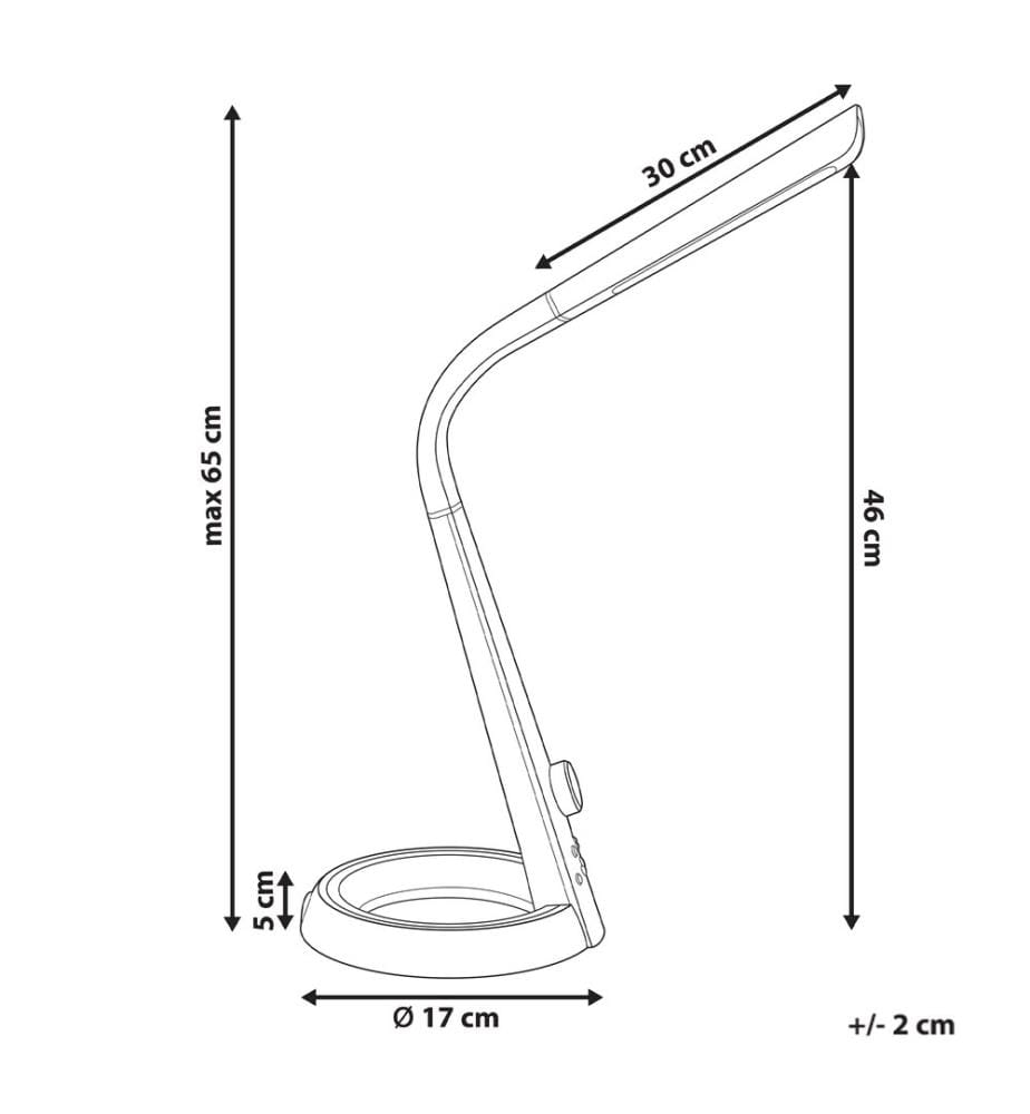 Lampada da scrivania a LED CANOPUS con porta USB Argento