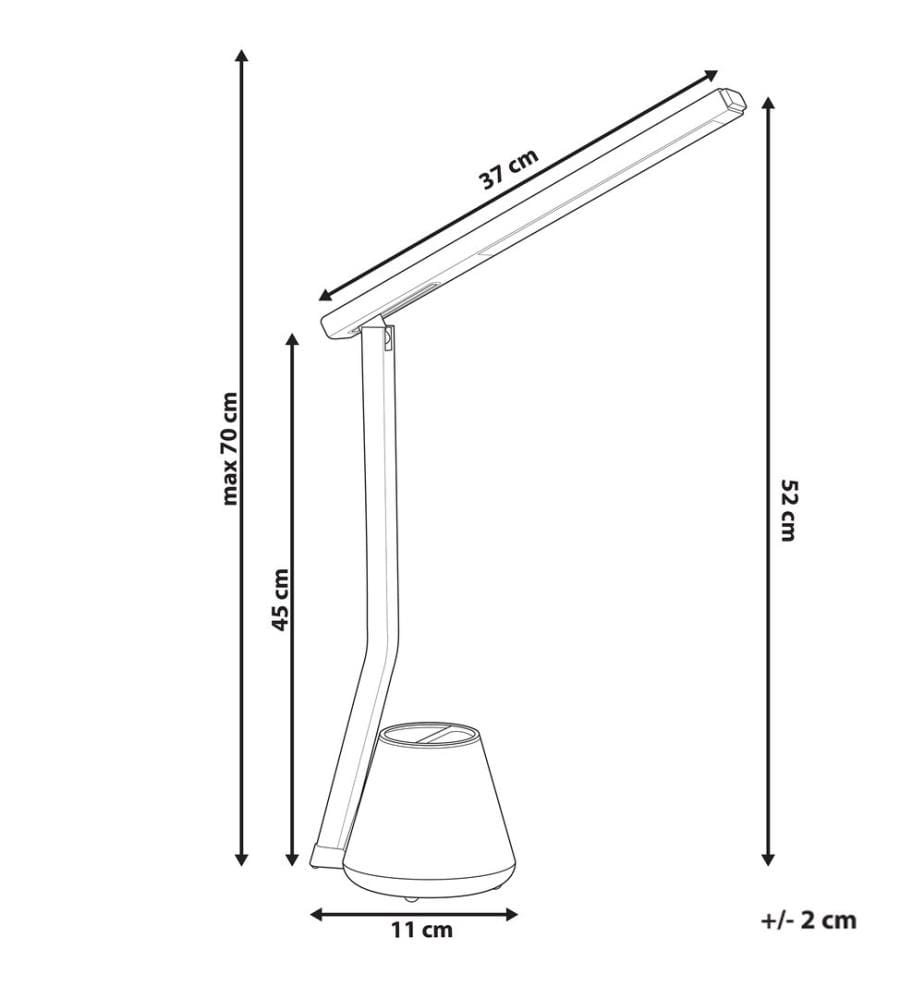 Lampe de bureau LED DENEB Avec variateur Blanc