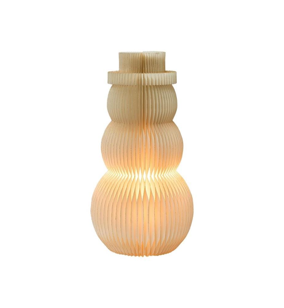 Weihnachtsdekoration Tischlampe BANGA Schneemann 51 cm Beige