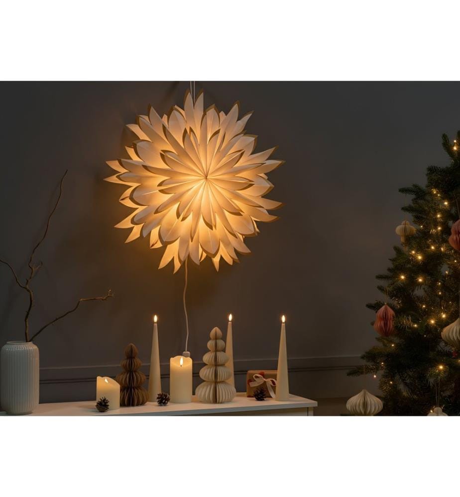 Décoration de Noël SVEDAN Étoile 60 cm Blanc cassé