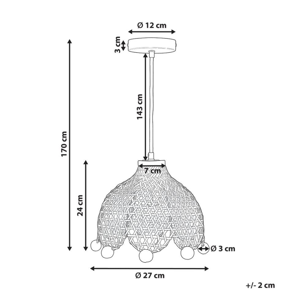 Pendant Lamp MANYAME Rattan Natural