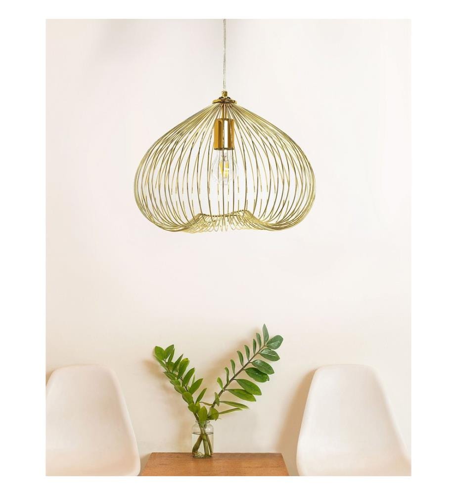 Lampe suspension TORDINO Métal Doré
